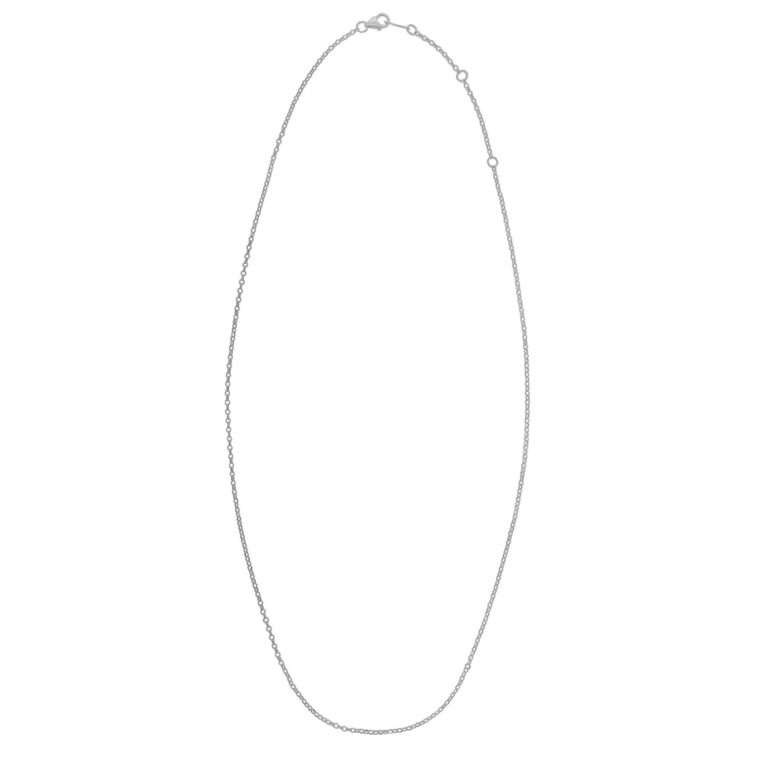 Cadena de cable doble extensible en oro blanco de 14k (1.40 mm)