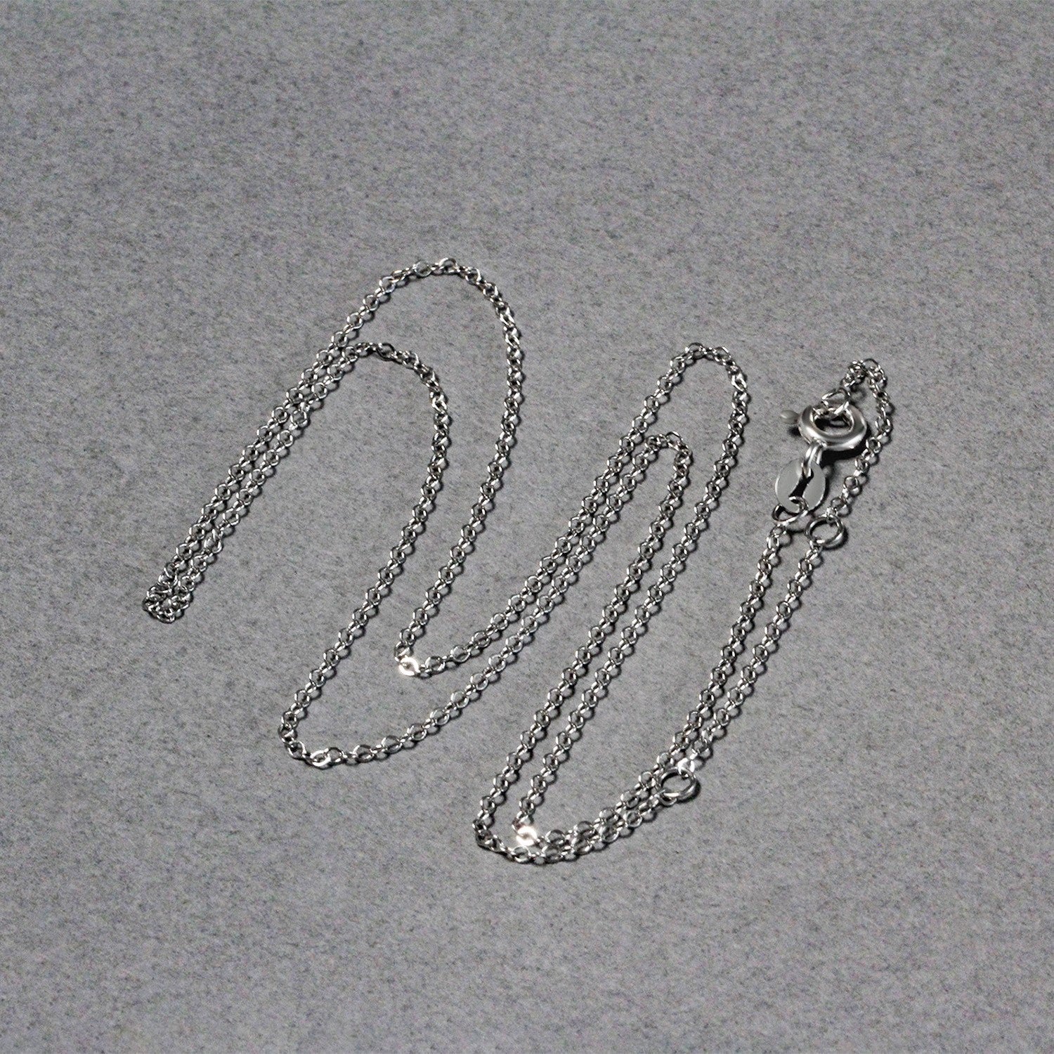 Cadena Piatto Doble Extensible de Oro Blanco de 14k (1.2mm)