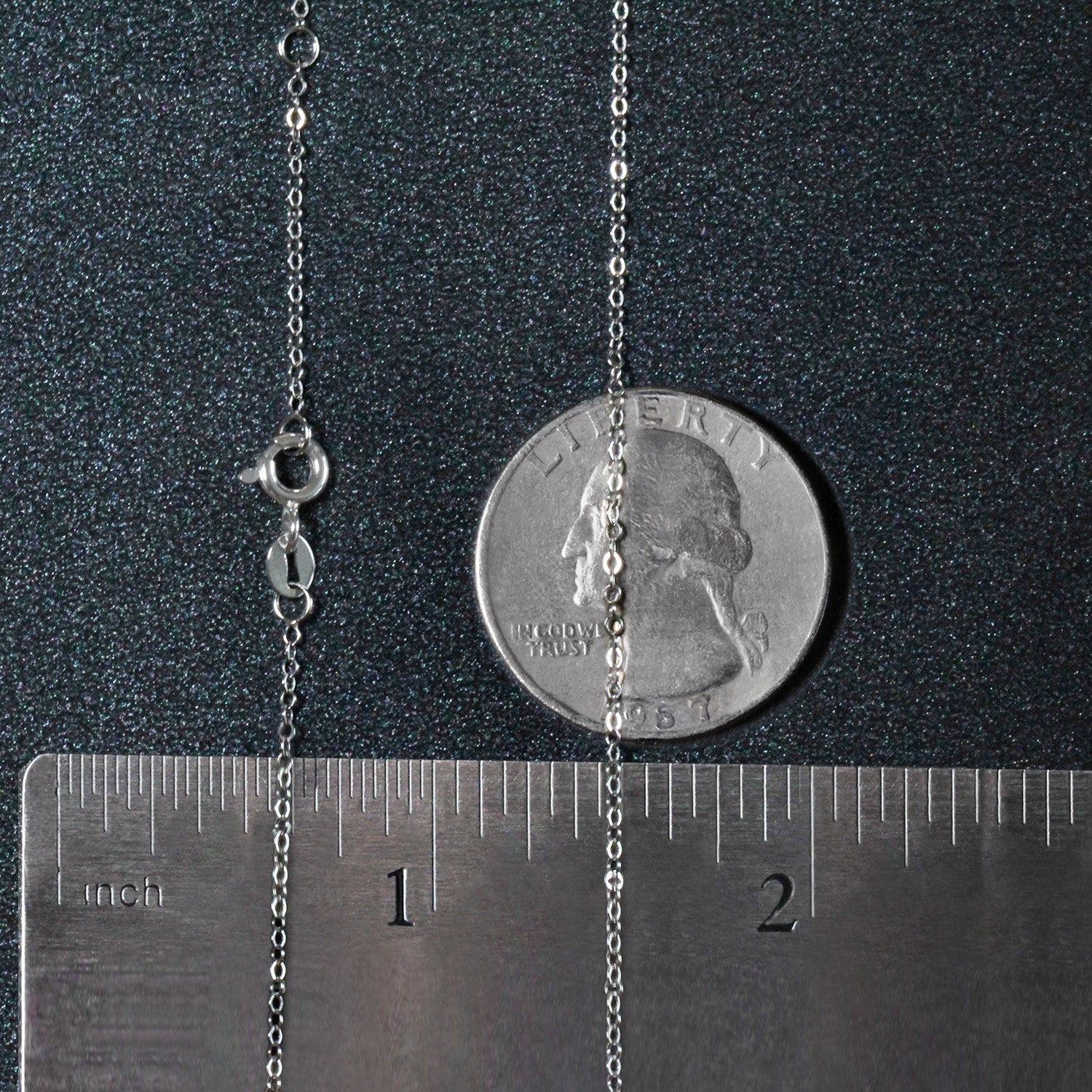 Cadena Piatto Doble Extensible de Oro Blanco de 14k (1.2mm)
