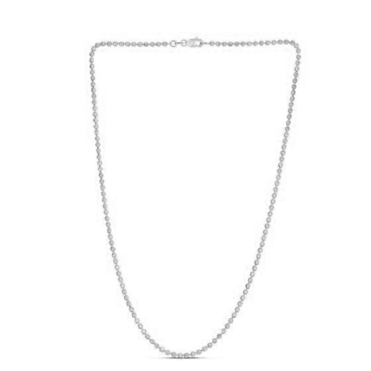 Cadena de cuentas Moon Cut de oro blanco de 14k (2.50 mm)