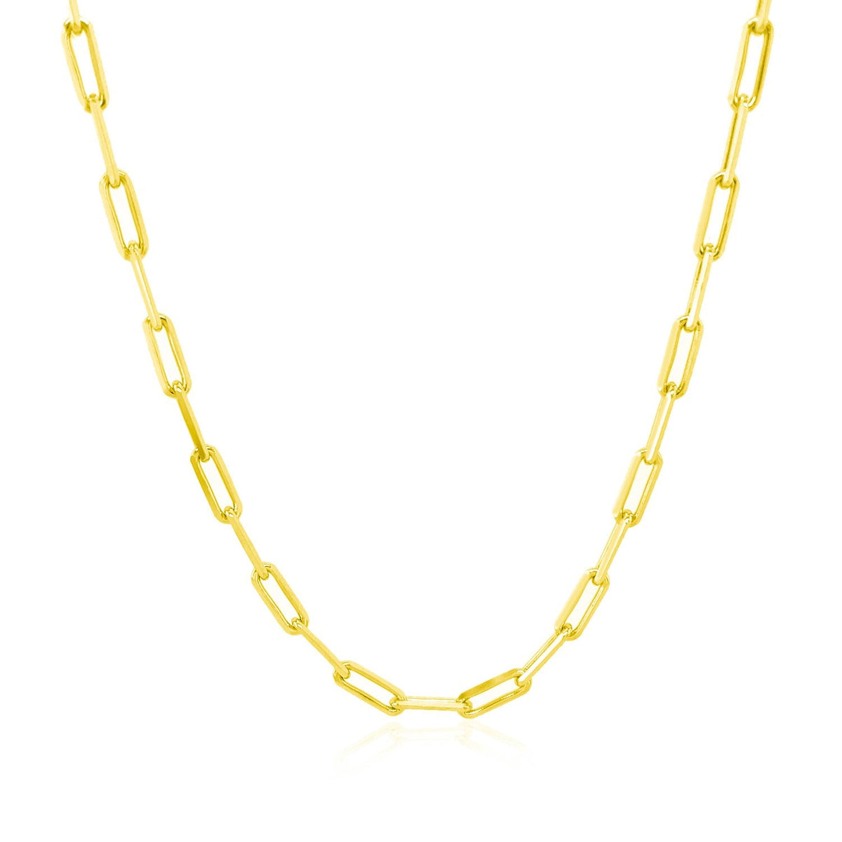 Cadena de eslabones ovalados de oro amarillo de 14 quilates (2.5mm)