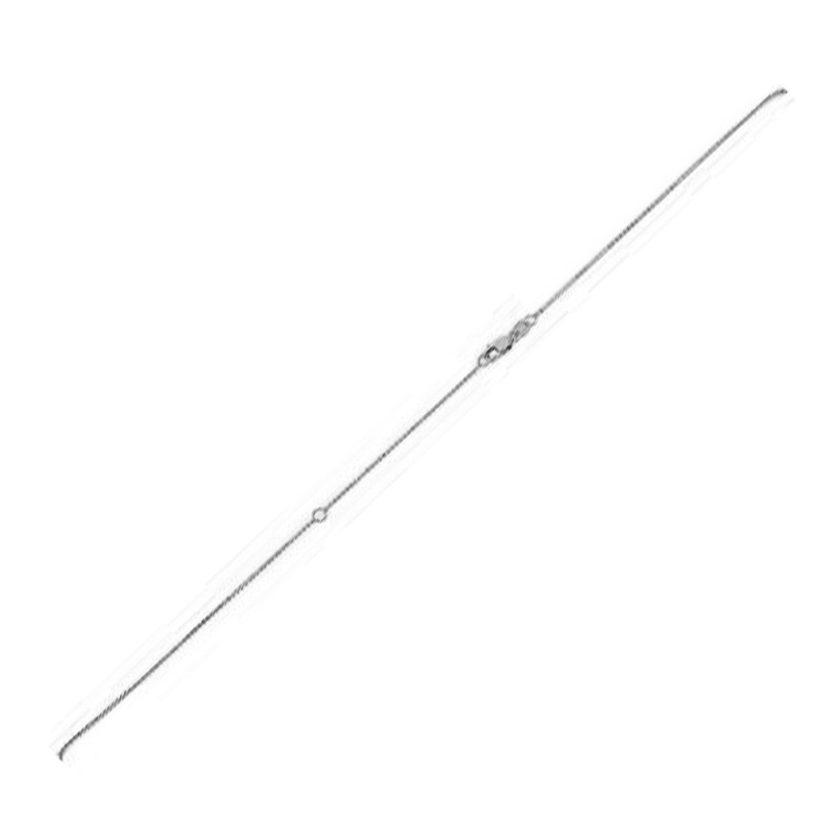 Cadena de Bolas Extensible de Oro Blanco de 14k (1.00 mm)