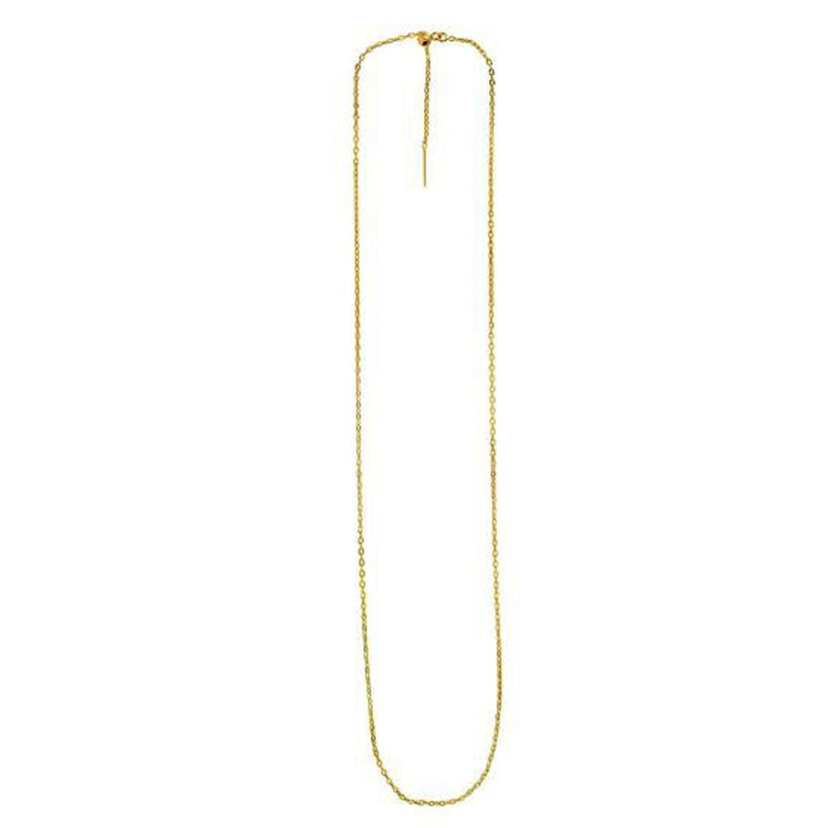 Cadena de cable ajustable sin fin en oro amarillo de 14k (1.70 mm)