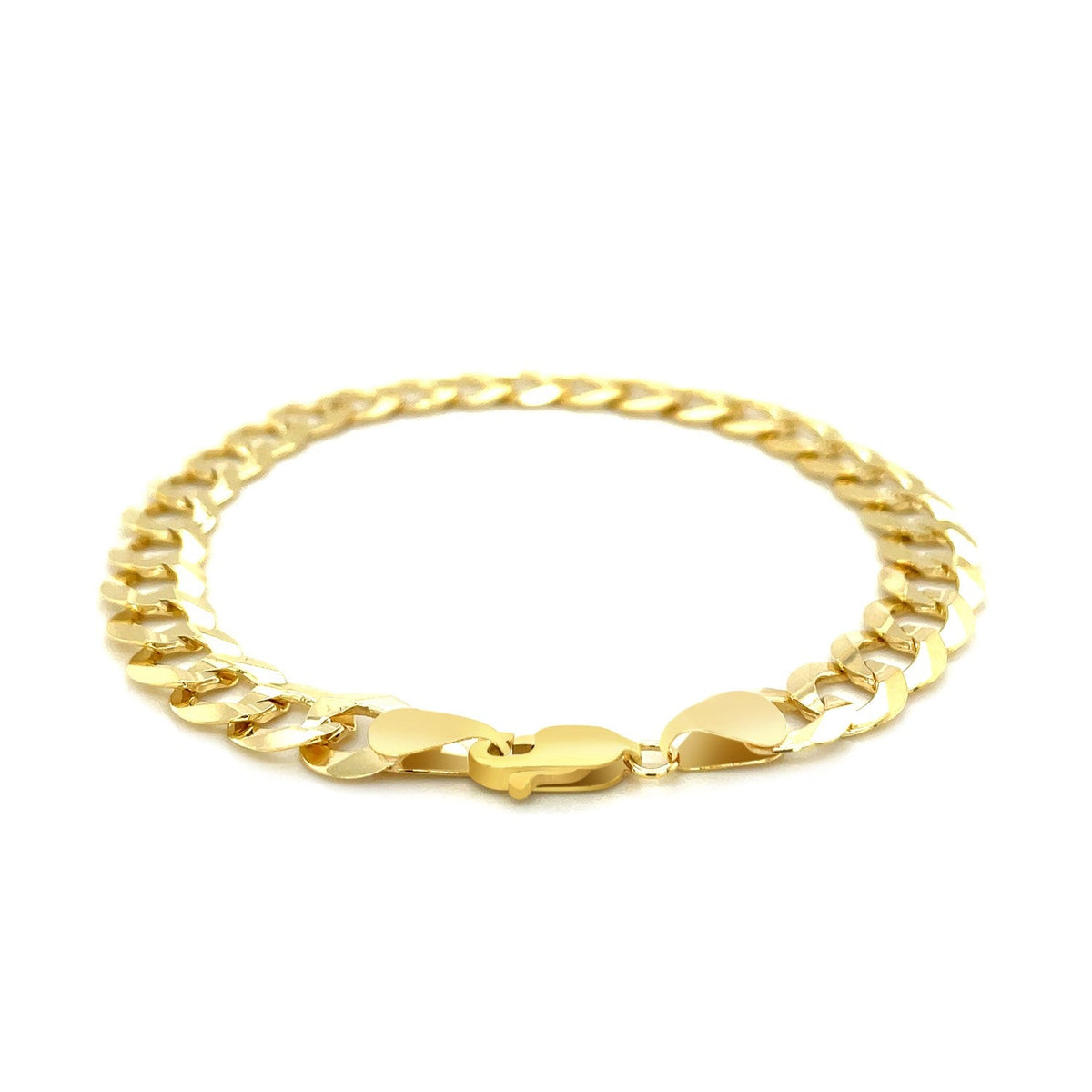 Pulsera de eslabones cubanos de oro amarillo de 10k y 8,2 mm