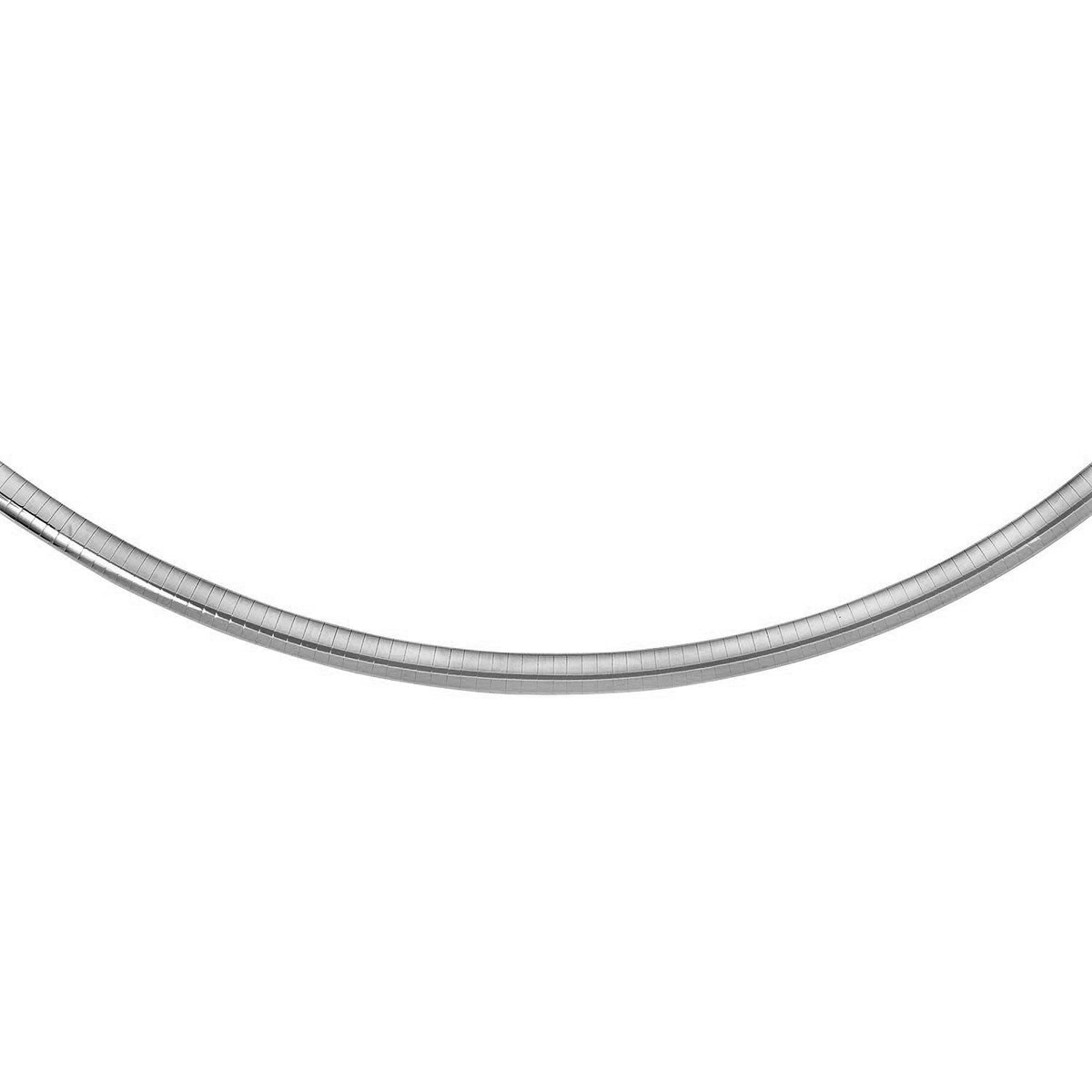 Collar clásico de plata de ley con cadena Omega (6.0mm)