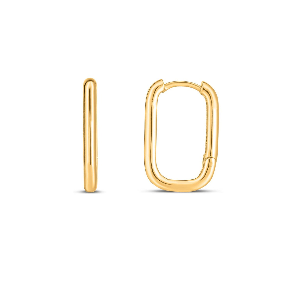 Arracadas grandes de oro amarillo de 14k con diseño de clip