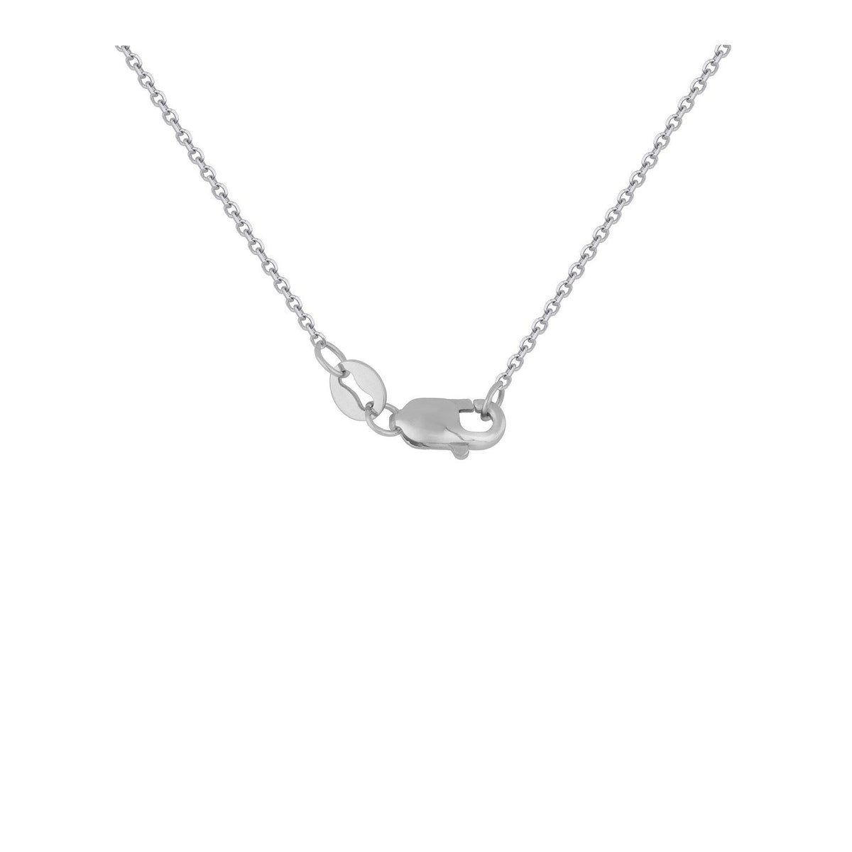 Colgante de oro blanco de 14k con diseño de corazón de diamante
