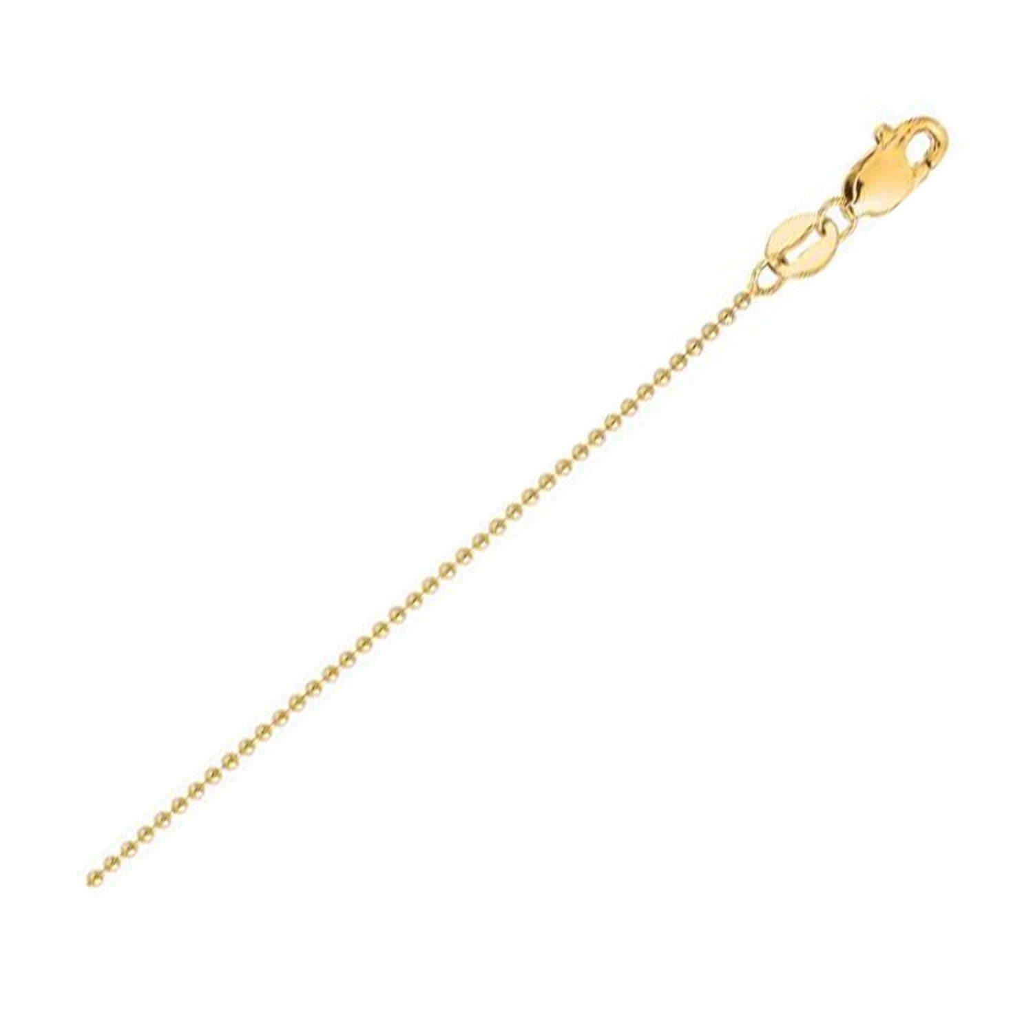 Cadena de cuentas de oro amarillo de 14k (2.50 mm)