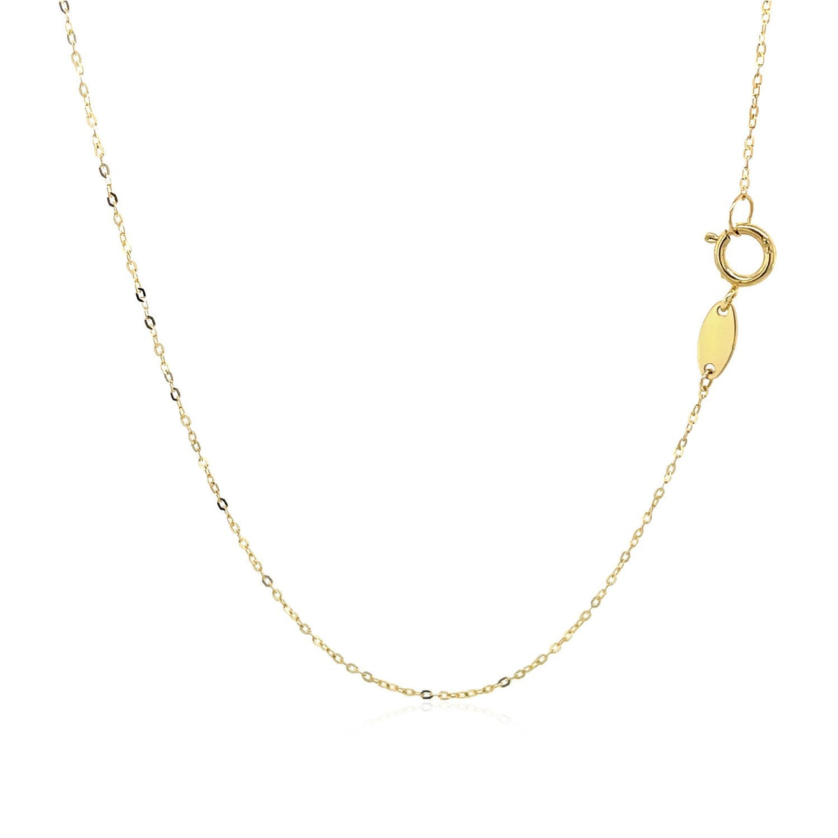 Oro amarillo de 14k con colgante de símbolo de la paz
