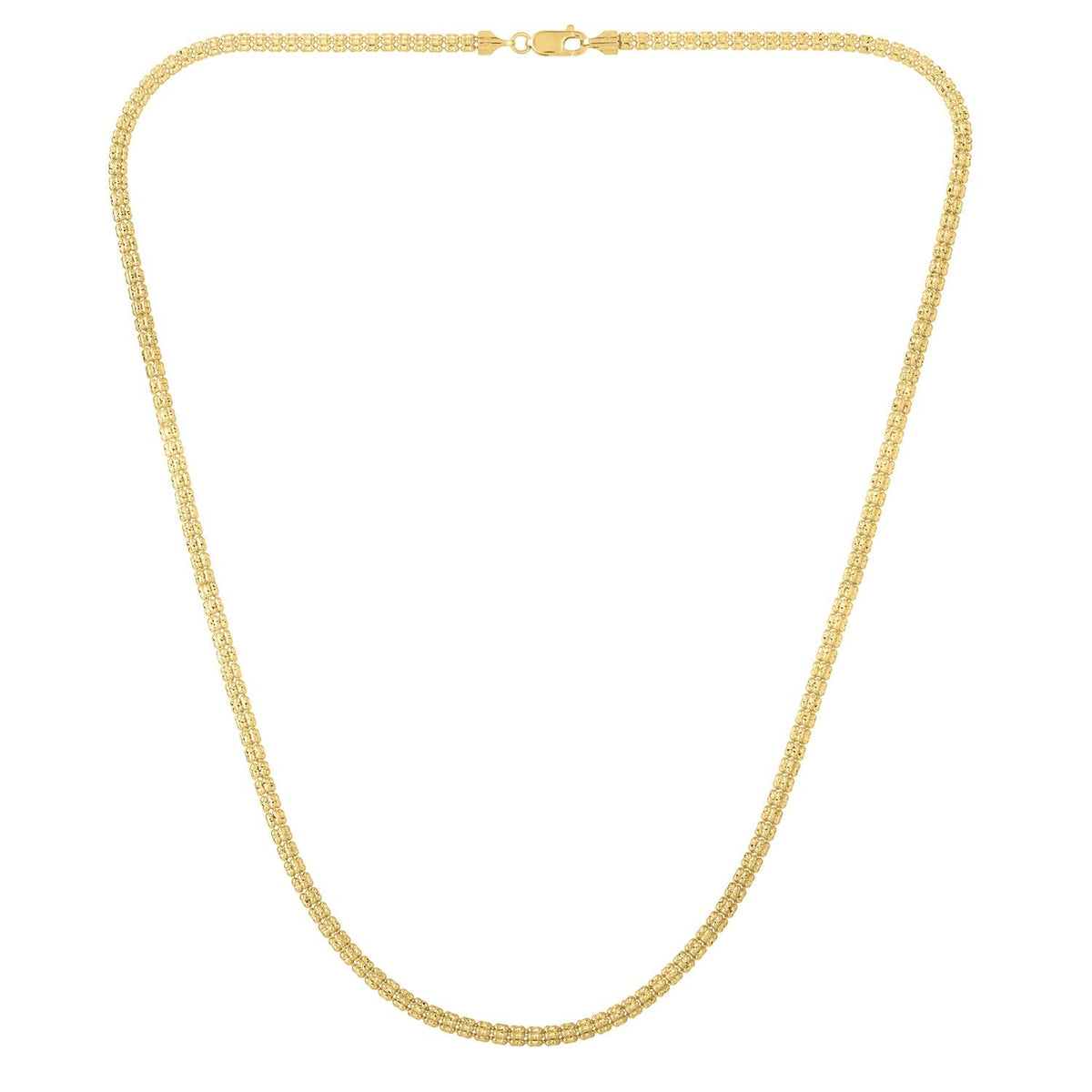 Cadena Ice Barrel en Oro Amarillo de 14k (3.10 mm)