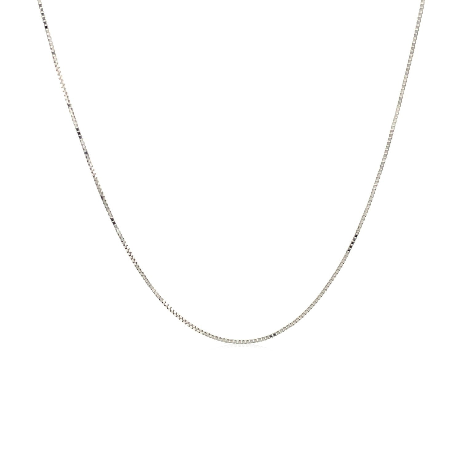 Cadena clásica de oro blanco de 10k (0,45 mm)