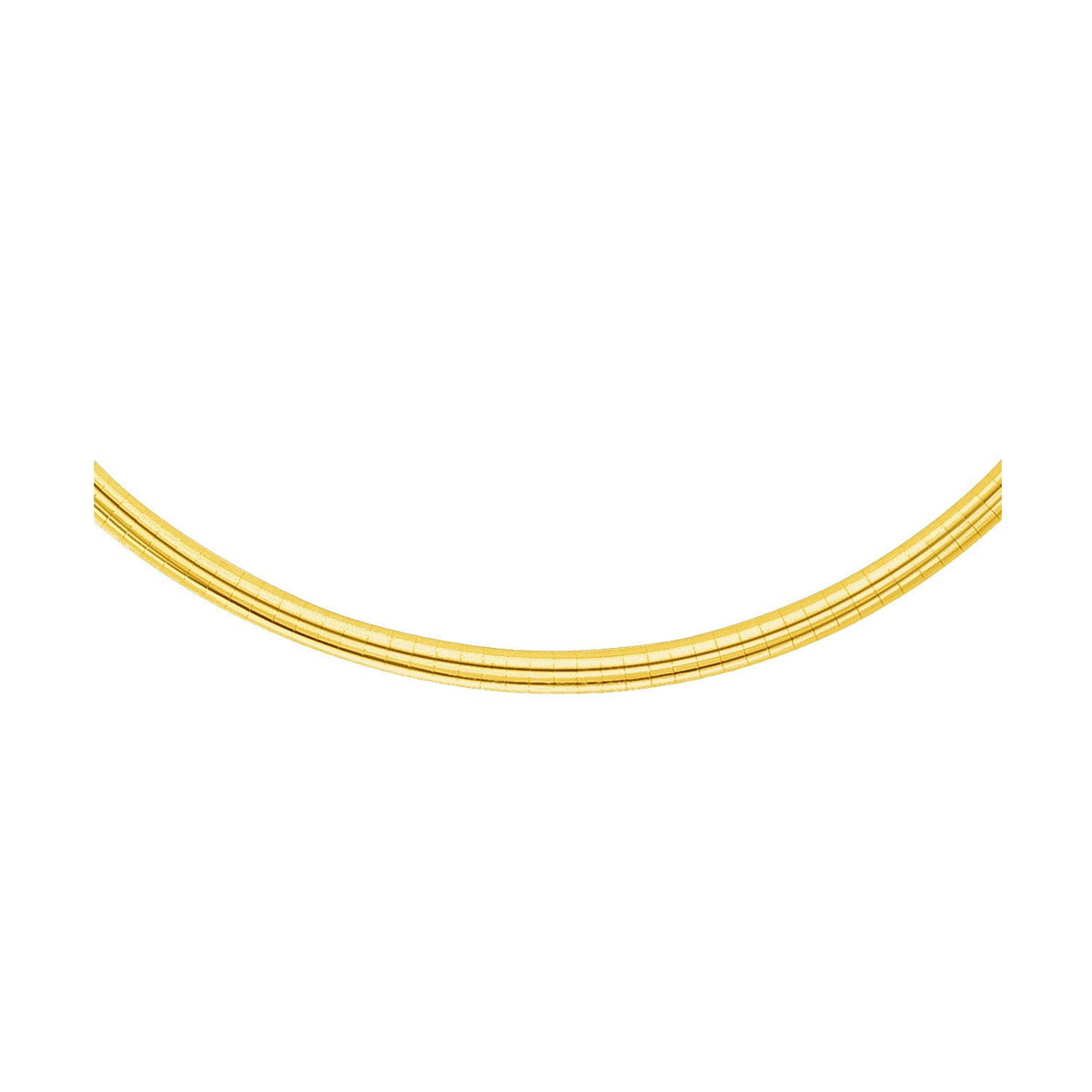 Cadena de oro amarillo de 14k con diseño clásico Omega (4 mm)