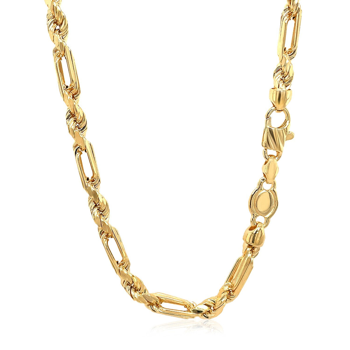 Collar de cadena Figaro de oro amarillo de 14 quilates