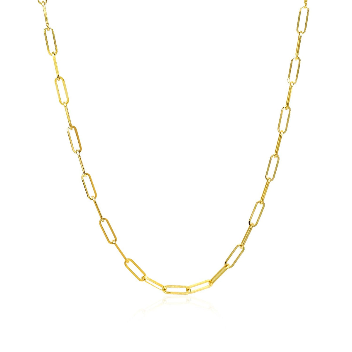 Cadena delicada de eslabones de oro amarillo de 14K (2.1mm)