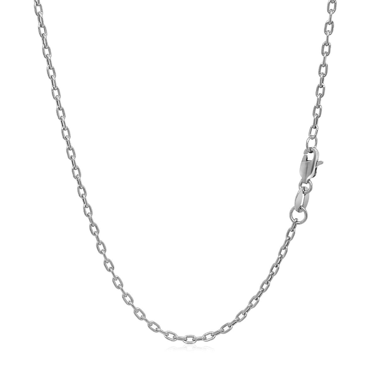 Cadena de cable doble extensible en oro blanco de 14k (1.9mm)
