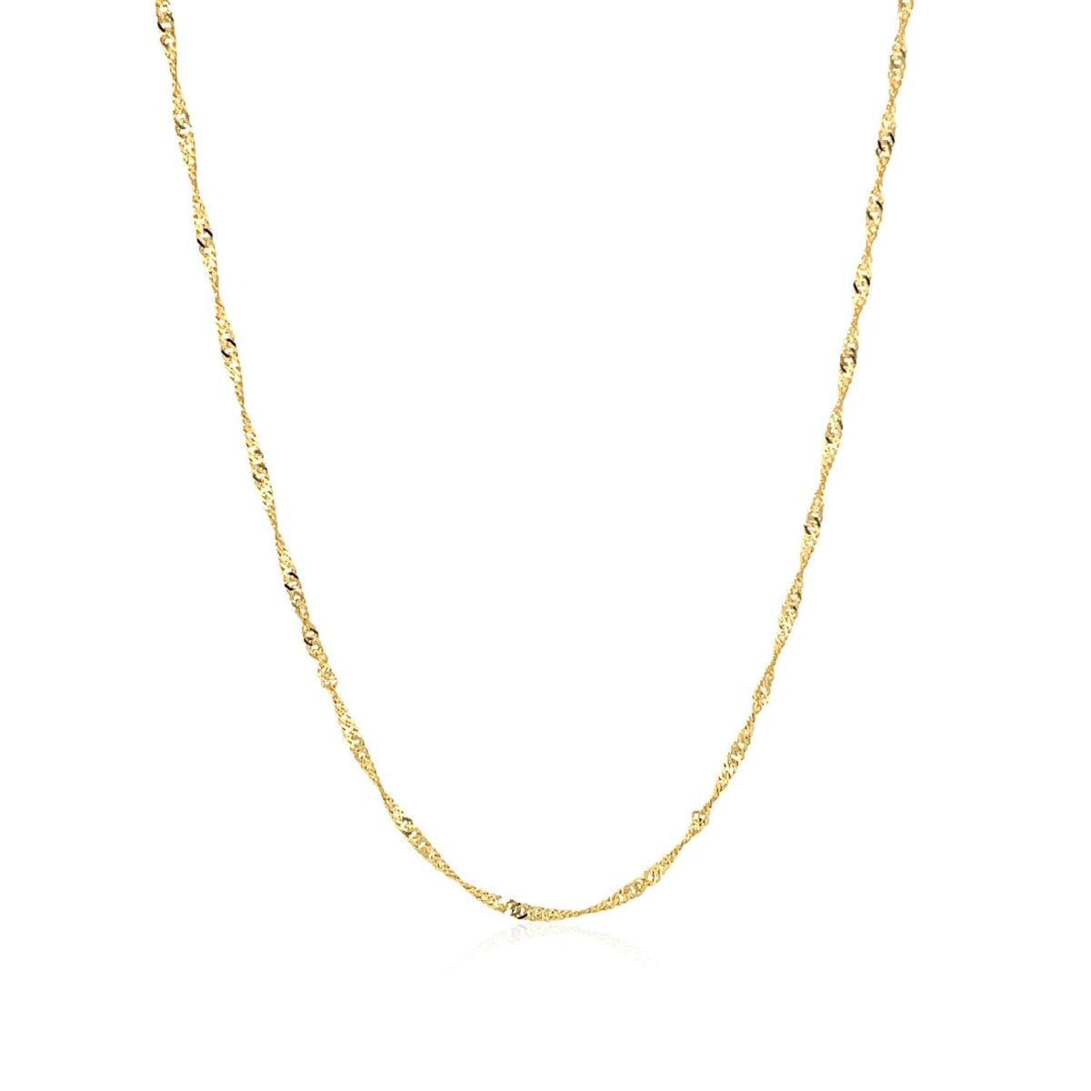 Cadena Singapur de oro amarillo de 14k y 1.5mm