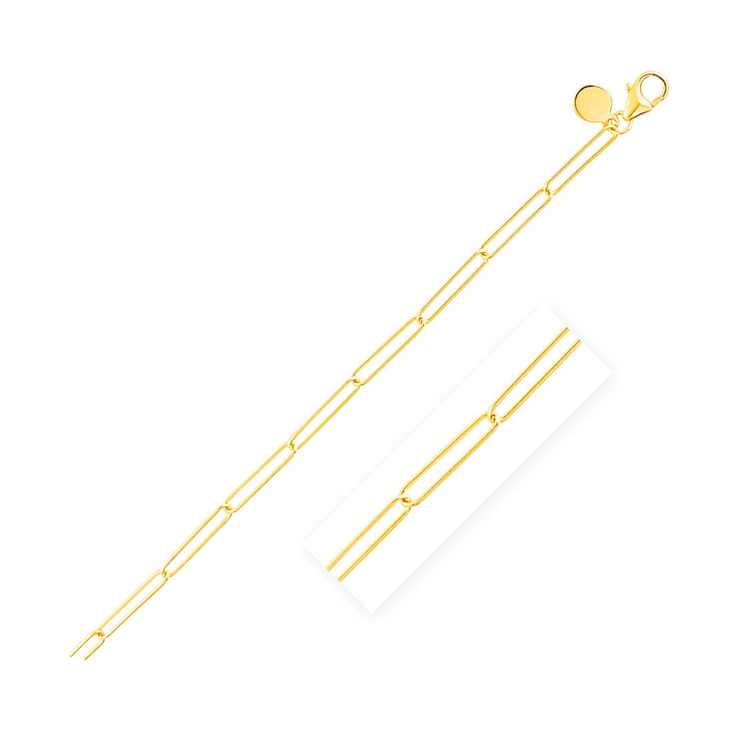 Cadena de eslabones de clip de oro amarillo de 14k (2,7 mm)