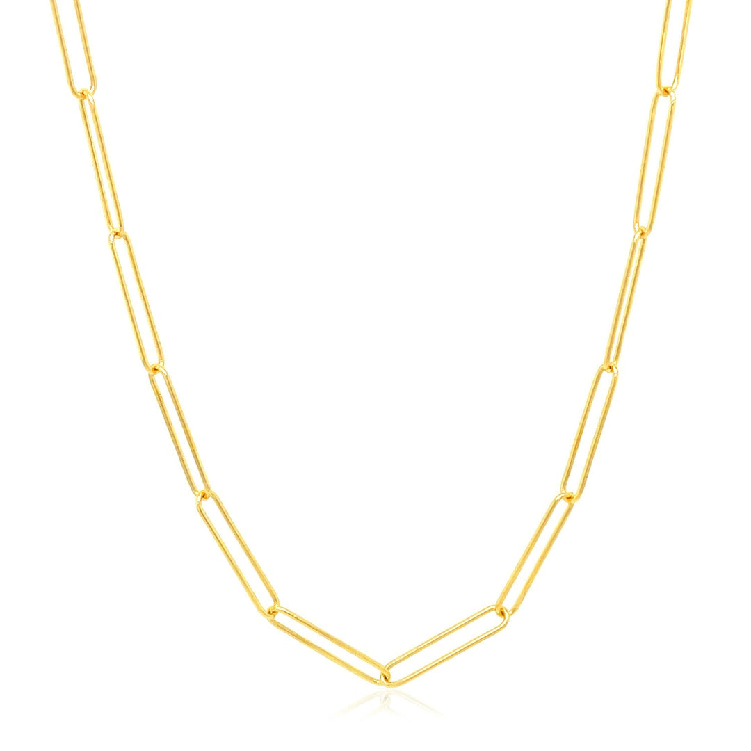 Cadena de eslabones de clip de oro amarillo de 14k (2,7 mm)