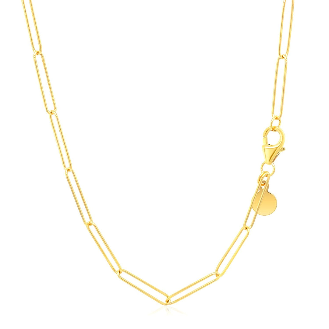 Cadena de eslabones de clip de oro amarillo de 14k (2,7 mm)