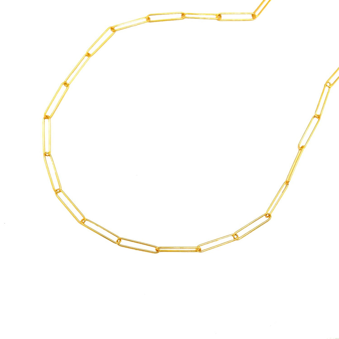 Cadena de eslabones de clip de oro amarillo de 14k (2,7 mm)
