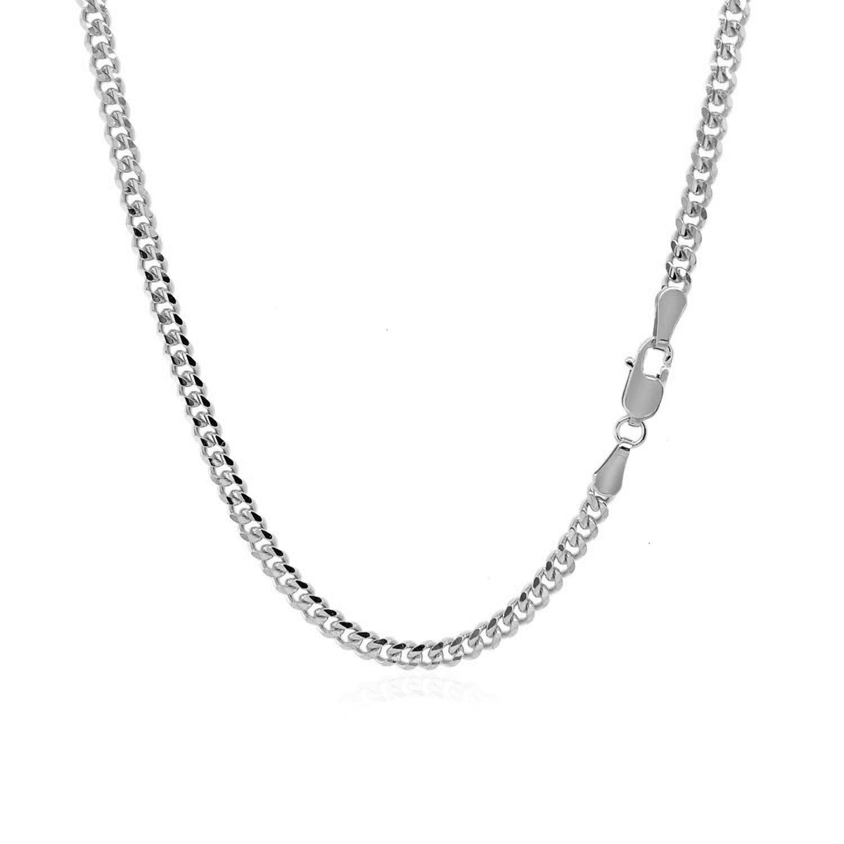 Cadena Gourmette de Oro Blanco de 14K (2.80 mm)