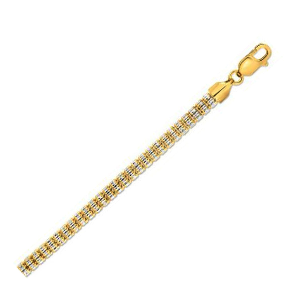 Cadena Ice Barrel de oro amarillo de 14k (4,25 mm)