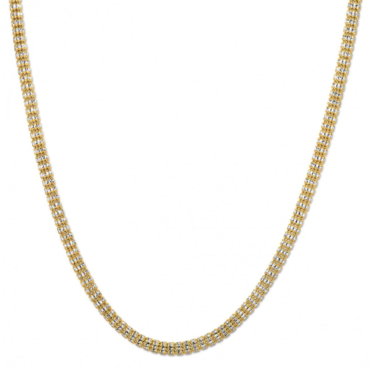 Cadena Ice Barrel de oro amarillo de 14k (4,25 mm)