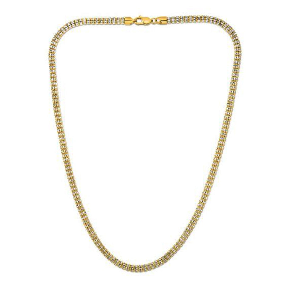 Cadena Ice Barrel de oro amarillo de 14k (4,25 mm)