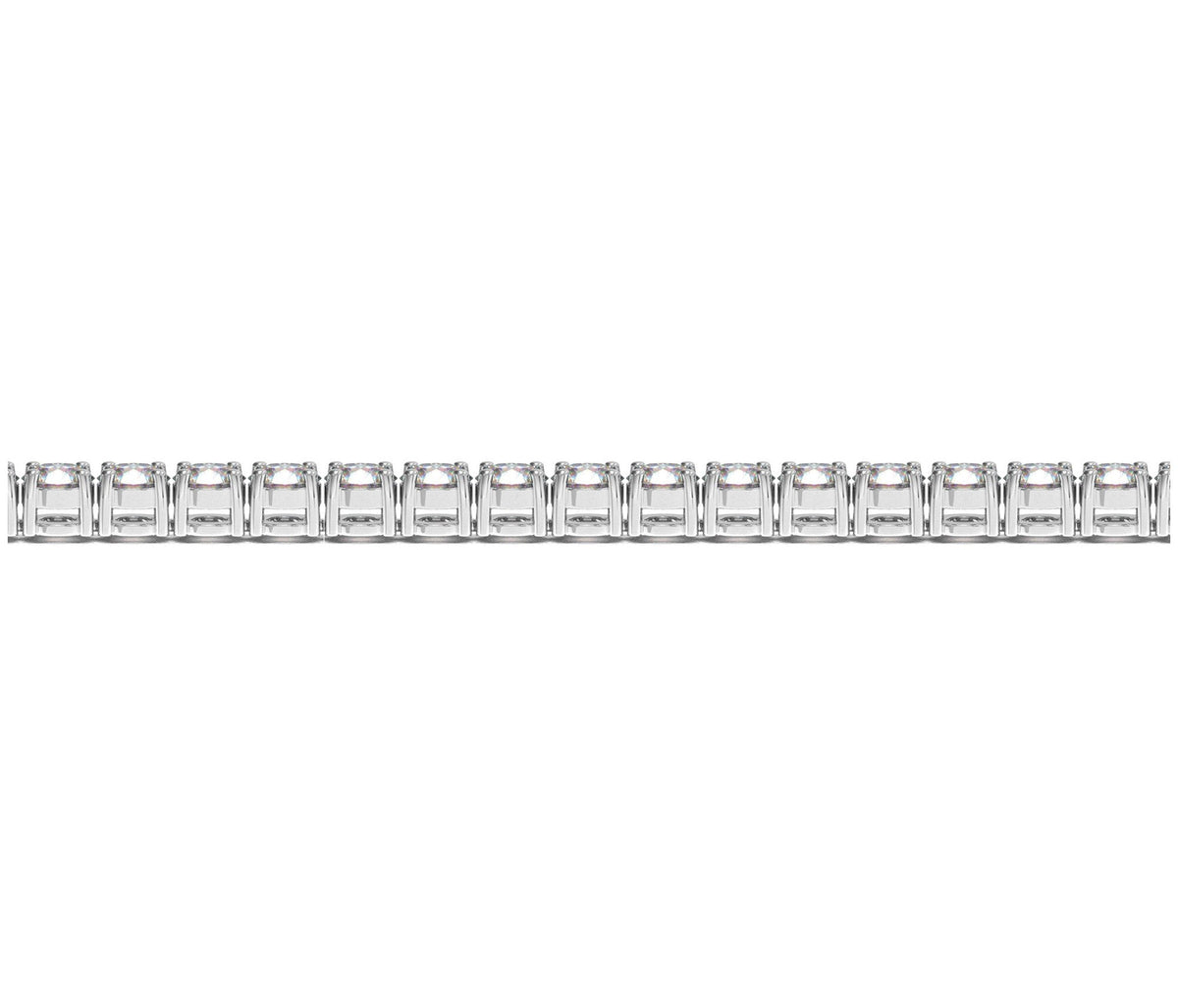 Pulsera de tenis de oro blanco de 14k con diamantes redondos cultivados en laboratorio (8 ct. pt. F/G VS2/SI1)