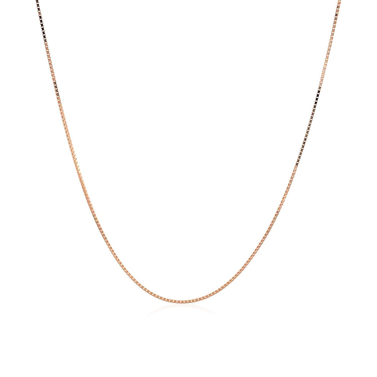 Cadena clásica de oro rosa de 18k (0,60 mm)