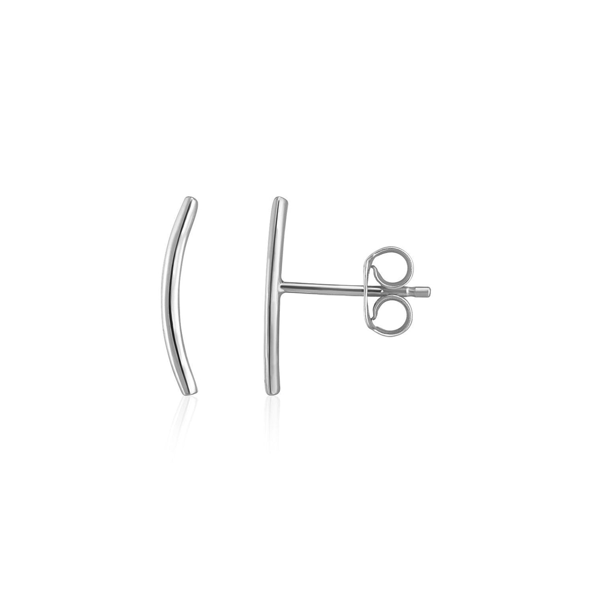 Серьги-каффы из белого золота 14 карат