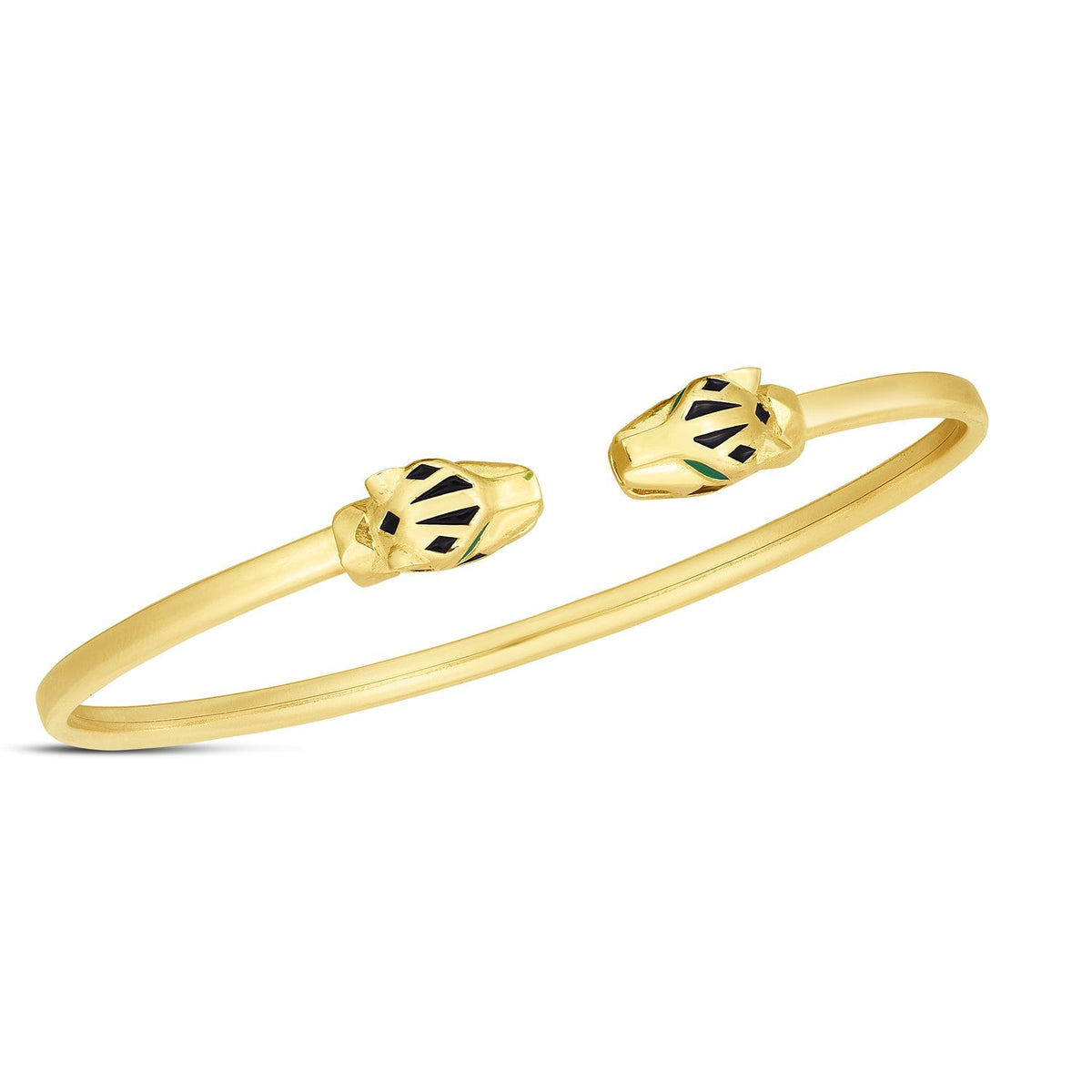 Pulsera de pantera de oro amarillo de 14k (3.00 mm)