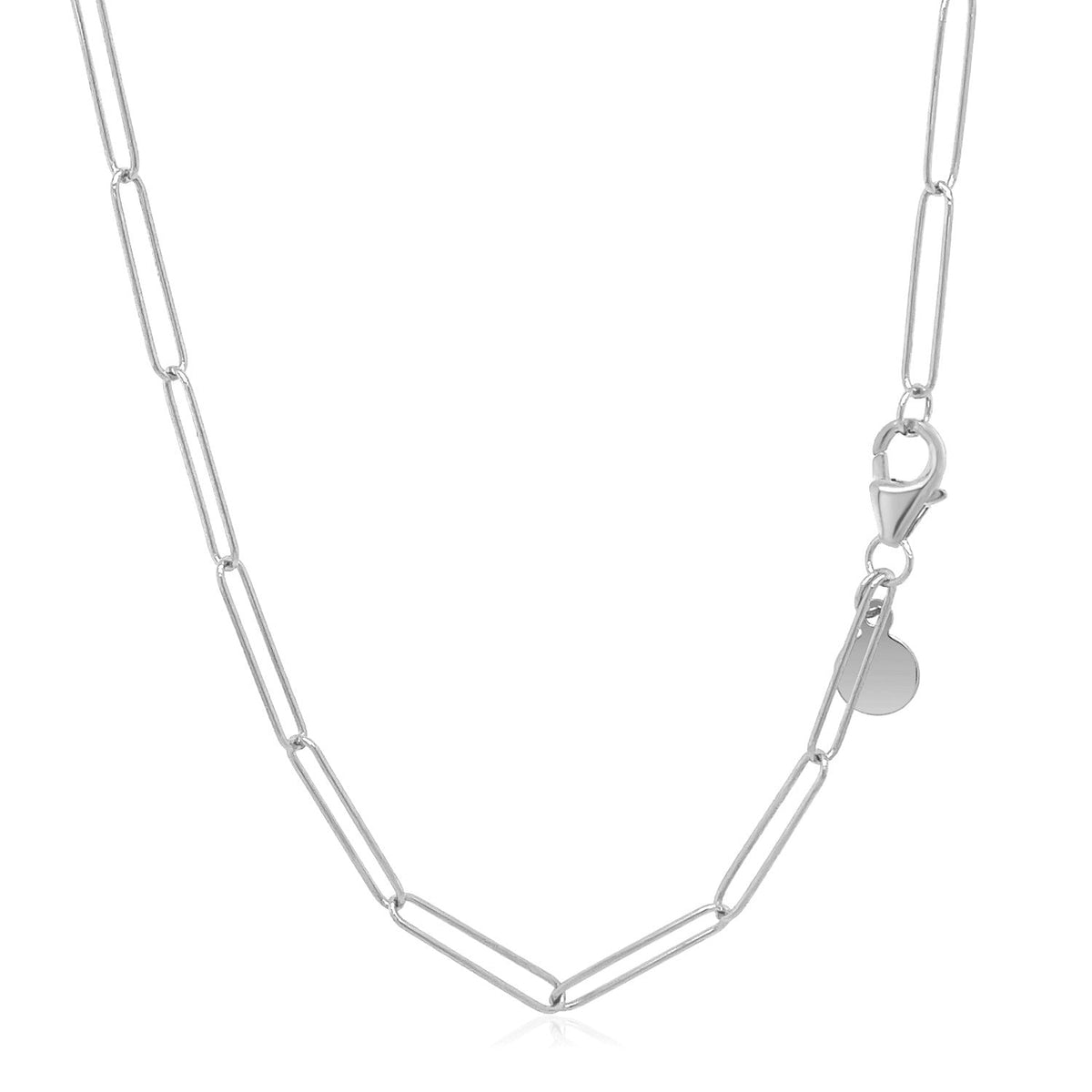 Cadena de eslabones de oro blanco de 14k (2,7 mm)