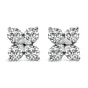 10K White Gold 1/2 Cttw Lab Grown Diamond Snowflake Stud Earrings