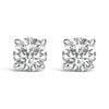 14K White Gold 1/2 Cttw Lab Grown Diamond Solitaire Stud Earrings