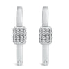 10K White Gold 3/8 Cttw Lab Grown Diamond Heart Shaped Huggie Hoop Earrings