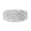 Sterling Silver Diamond Accent Geometric Band Ring