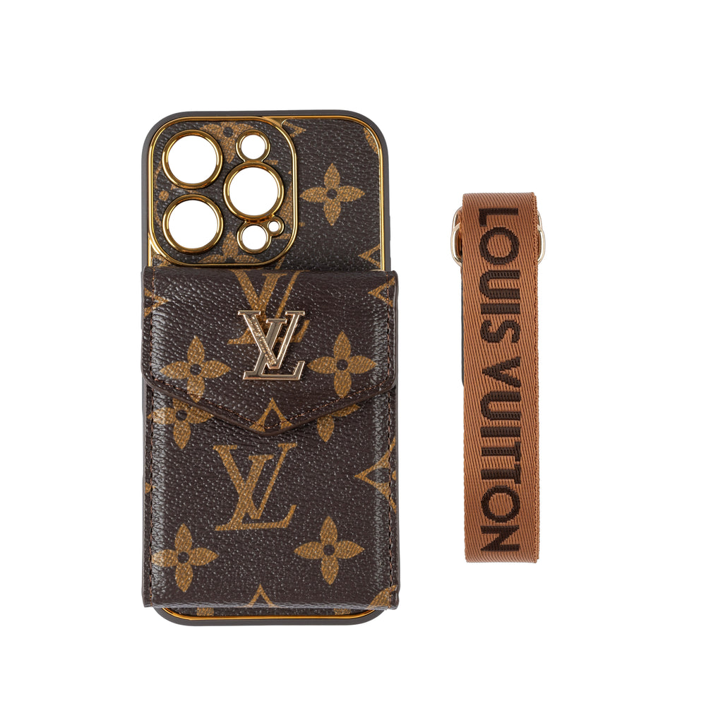 Estuche de teléfono con tarjetero de lujo clásico nuevo