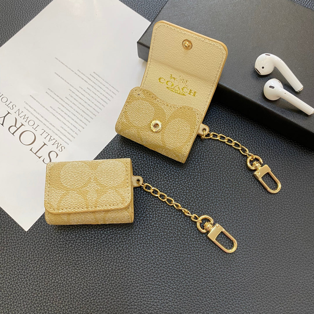 Estuches de lujo Coach para AirPods de 3.ª generación Café-YH240425
