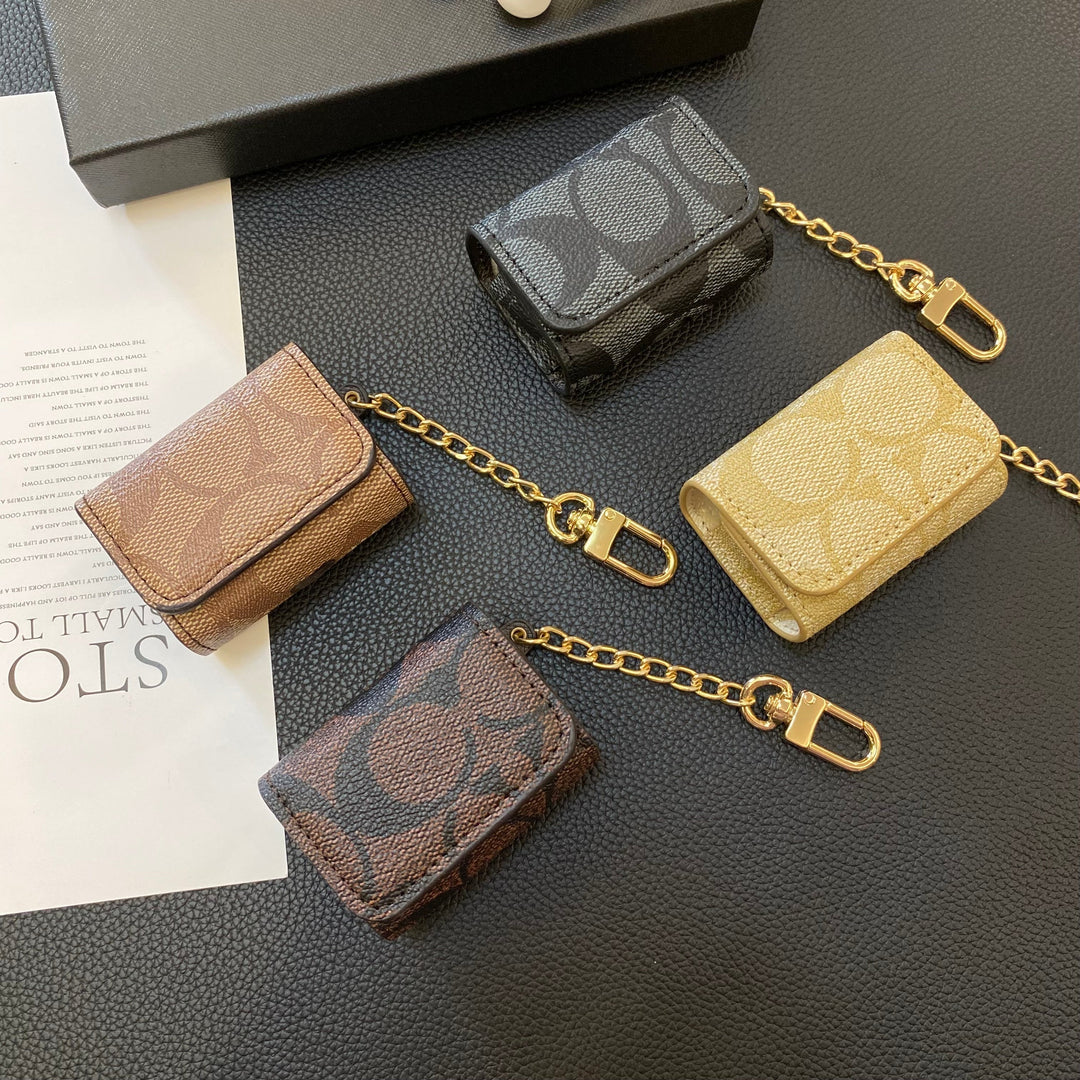 Роскошный чехол Coach для AirPods 3-го поколения, светло-коричневый — YH240425