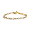 10K Yellow Gold 1 1/2 Cttw Lab Grown Diamond Bezel Link Bracelet