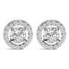 Men's 14K White Gold 1 3/4 Cttw Lab Grown Diamond Halo Cufflink