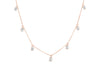 14K Rose Gold 1 3/8 Cttw Oval Lab Grown Diamond Dangle Station Necklace - 17