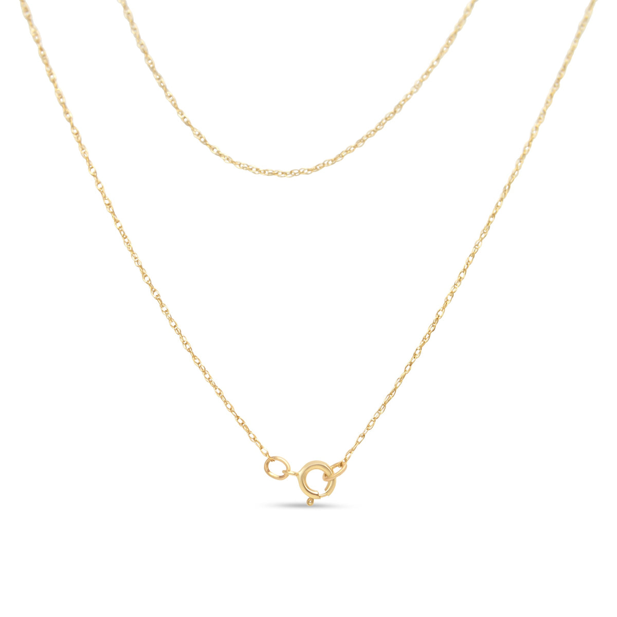 Collar con colgante en forma de corazón, chapado en oro amarillo de 14 quilates sobre plata de ley .925 con diamantes redondos y talla baguette de 1/4 Cttw (color H-I, claridad SI2-I1), 45 cm