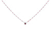Sterling Silver Rhodolite Enamel Bead Chain Necklace 18 Inch