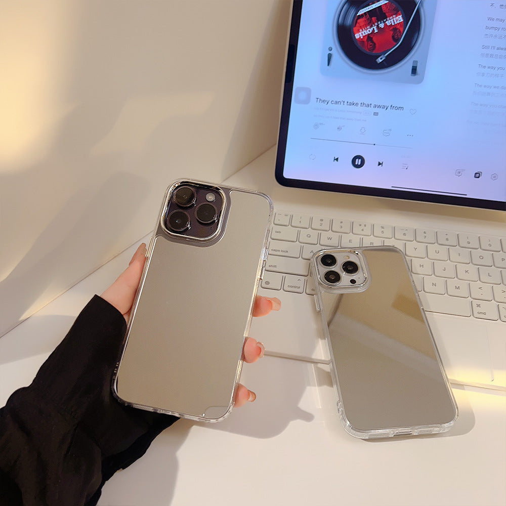 Гальванизированное зеркало 17pro max для iPhone 16 Apple 15 чехол для мобильного телефона 12 улучшенное ощущение 13pro простой 11