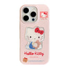 Funda de teléfono móvil de Apple 16 17promax con gato de dibujos animados tridimensional dorado y cordón para iphone14 13 para chica