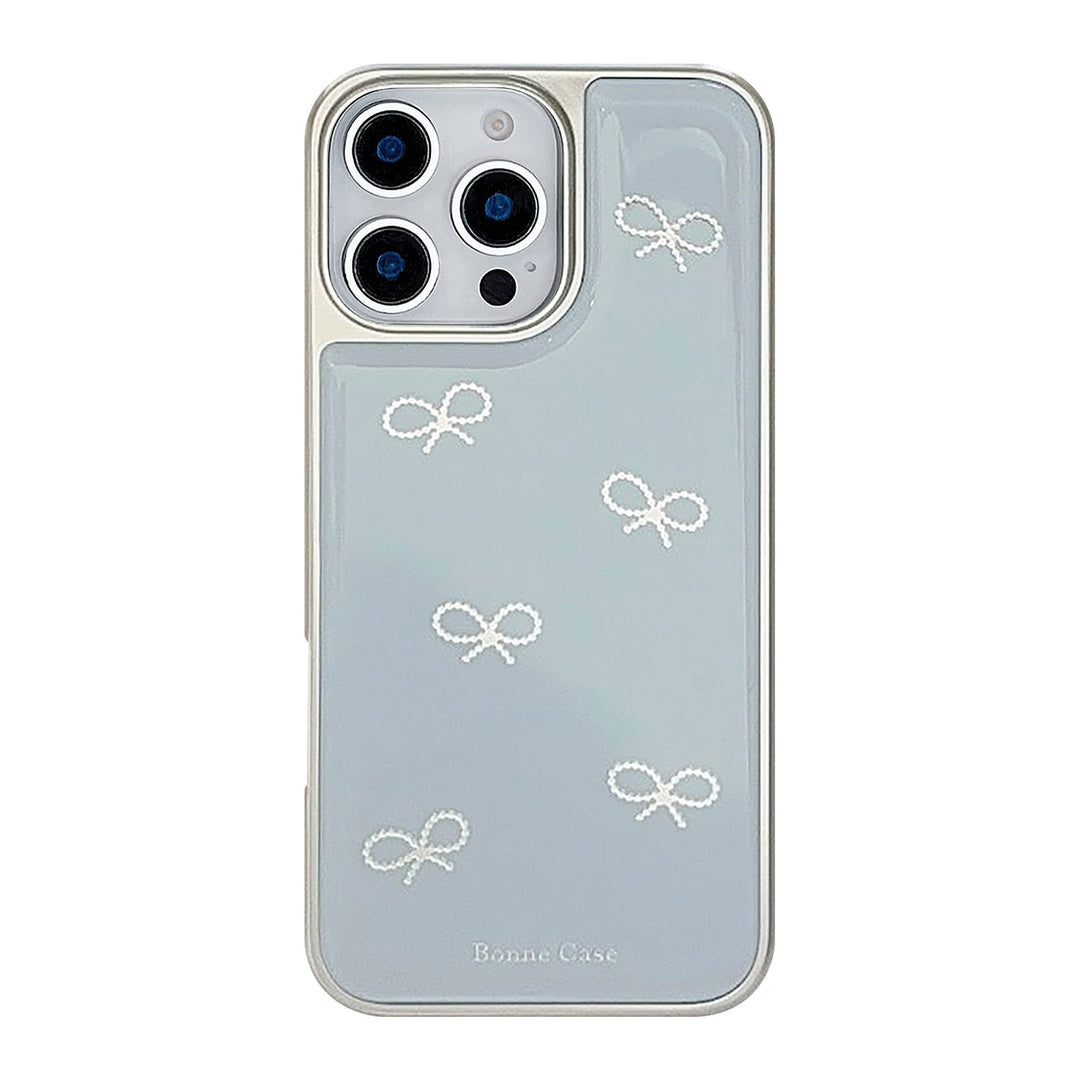 Gilt ins blue bow 16pro max mobile phone case iphone15 Epoxy 17 suitable for Huawei P70pro hard
