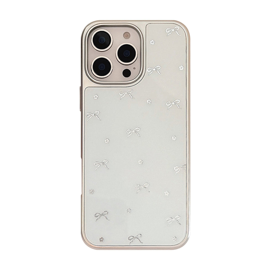Gilt aplicable a la funda de móvil Apple 16Pro Max iphone17 lazo galvanizado 14 pequeña fresca Huawei P70