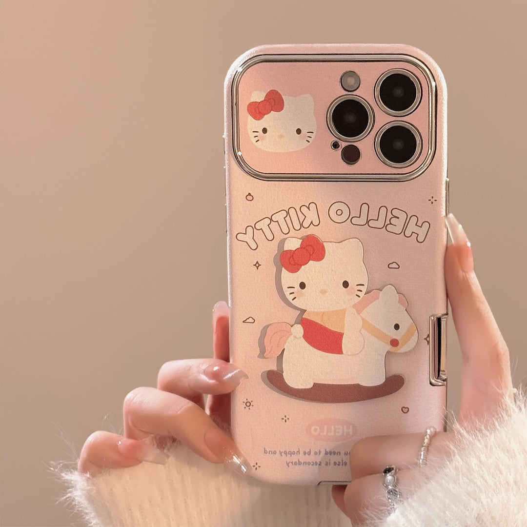 Funda de teléfono móvil de dibujos animados suave y linda Cortical Trojan cat para Apple 15promax iphone16 con cordón 17 14 suave
